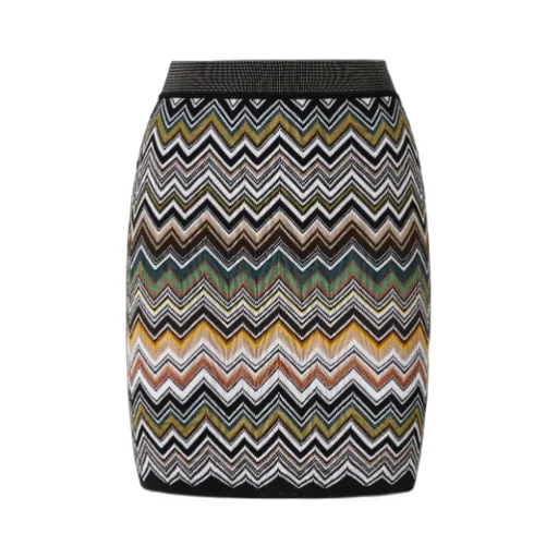 Zigzag-Pattern Mini Skirt
