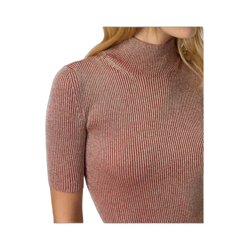 Metallic-Effect Ribbed-Knit Top