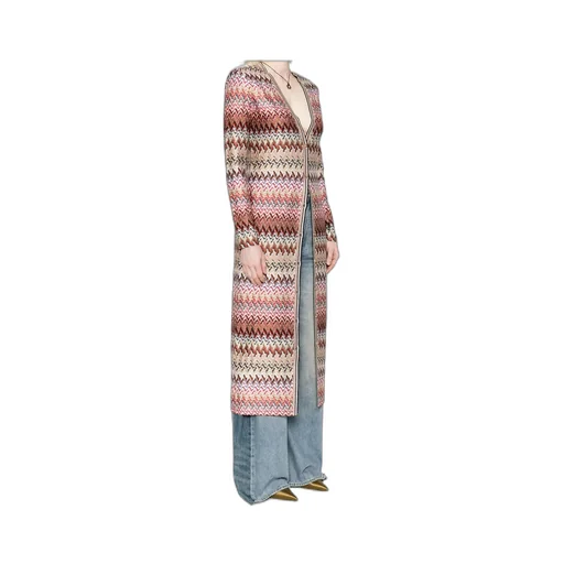 Zigzag-Pattern Cardi-Coat