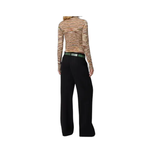 Stripe-Pattern Turtleneck Sweater