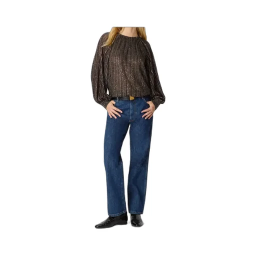 Sequin-Striped Top
