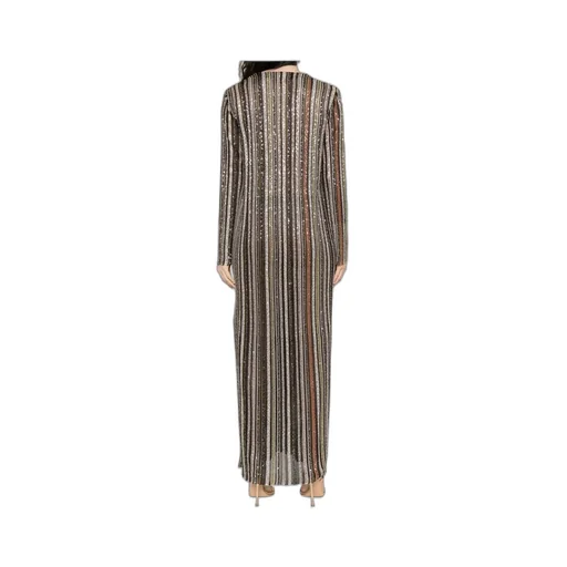Sequin-Striped Coat