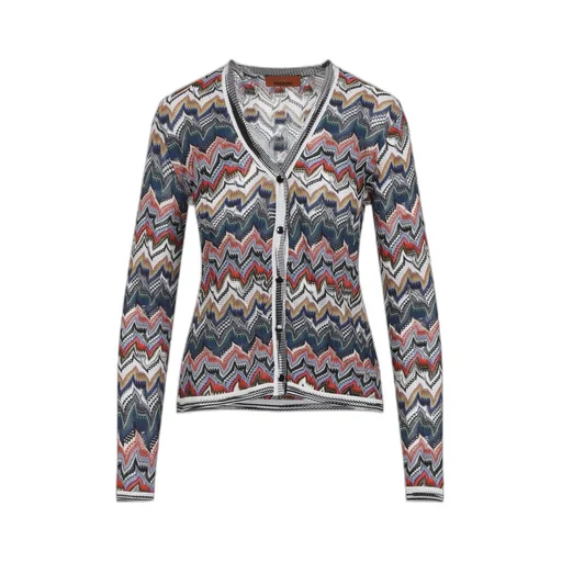 Zigzag-Knit Cardigan
