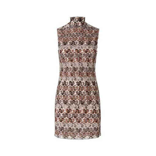 Floral-Lace Sleeveless Mini Dress