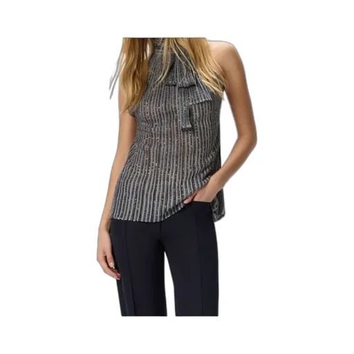 Sequin Striped Bow Top