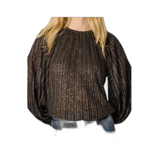 Sequin-Striped Top
