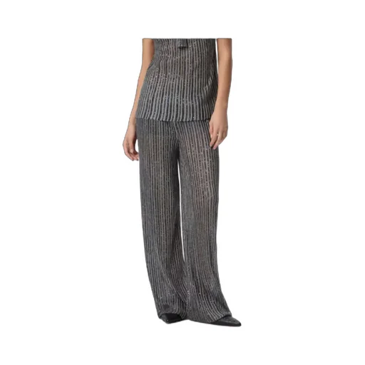 Sequins Embellished Elastic Waist Long Trousers