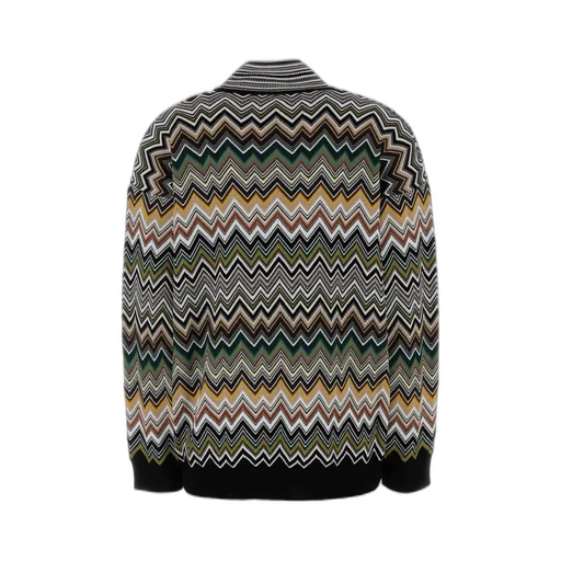 Zig-Zag Pattern Turtleneck Jumper