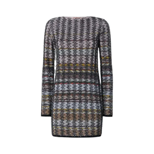 Crewneck Sequin-Embellished Mini Dress