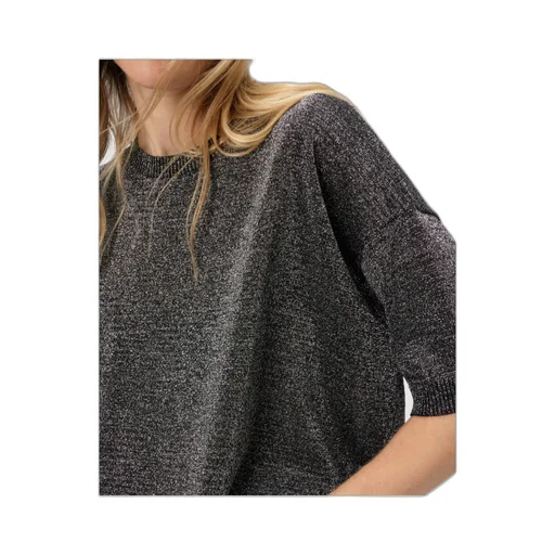 Metallic Crew-Neck T-Shirt