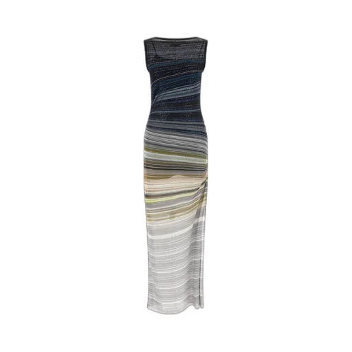 Sequin Striped Sleeveless Dress