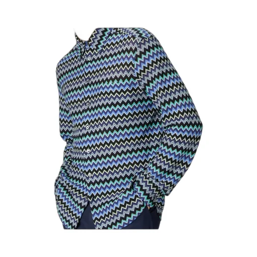 Zig Zag Printed Long-Sleeved Shirt
