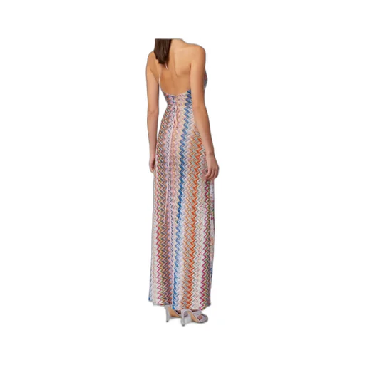 Sleeveless Chevron-Knit Maxi Dress