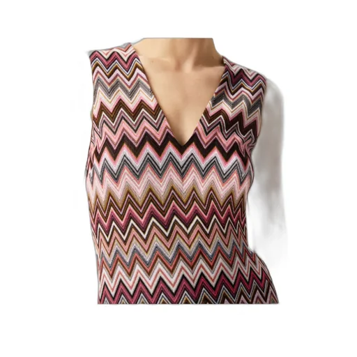 Zigzag-Pattern Mini Dress