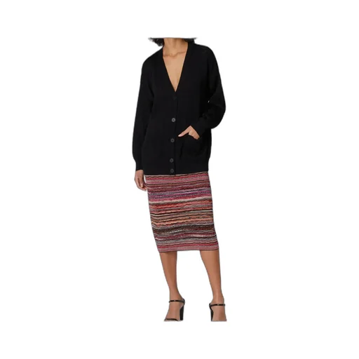 Tonal Chevron Oversized Cardigan