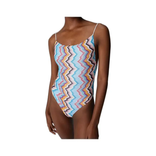 Zigzag-Pattern Swimsuit