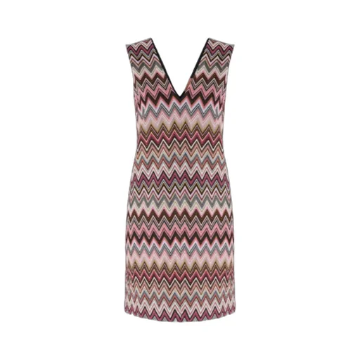 Zigzag-Pattern Mini Dress