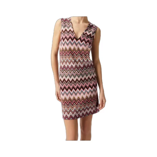 Zigzag-Pattern Mini Dress