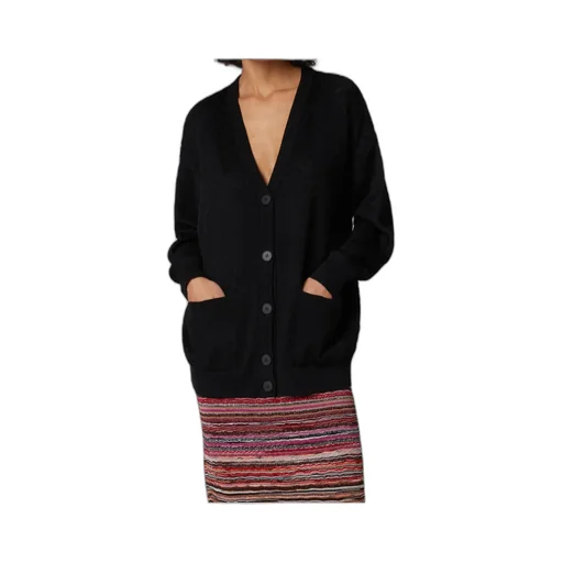 Tonal Chevron Oversized Cardigan
