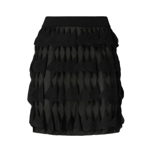 Geometric-Pattern Mini Skirt