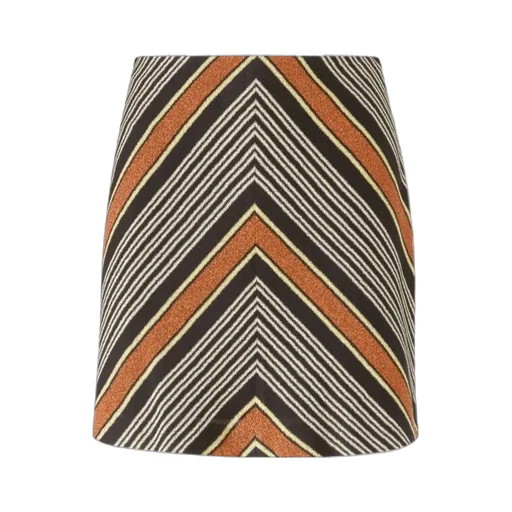 Lame Striped Mini Skirt