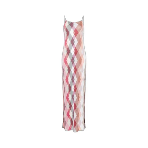 Plaid Woven Maxi Dress