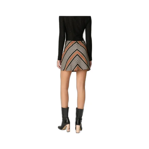 Lame Striped Mini Skirt