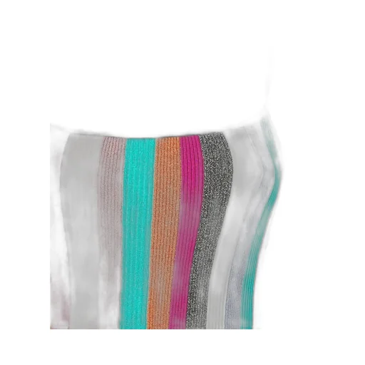 One-Piece Striped Ribbed Swimsuit
