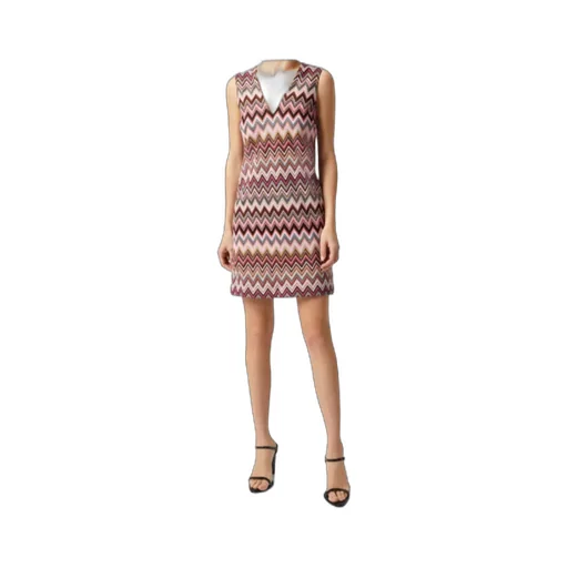 Zigzag-Pattern Mini Dress