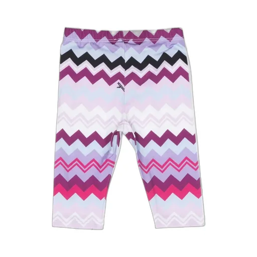 Zigzag-Print Elasticated-Waistband Leggings
