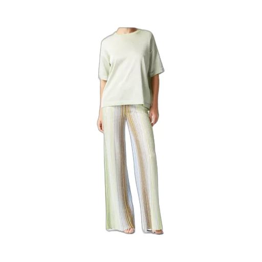 Partialized Sequined Striped Palazzo Trousers