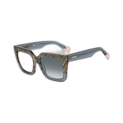 Zigzag-Pattern Rectangle-Frame Sunglasses