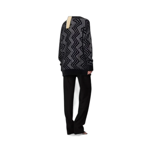 Oversized Zig Zag Cardigan
