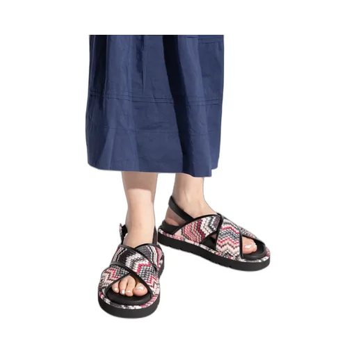 Zigzag Slingback Sandals