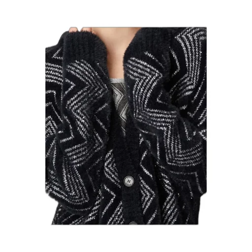 Oversized Zig Zag Cardigan