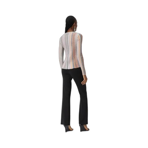 Glitter-Detail Straight Trousers