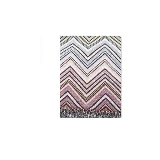 Zig-Zag Woven Fringed-Edge Throw