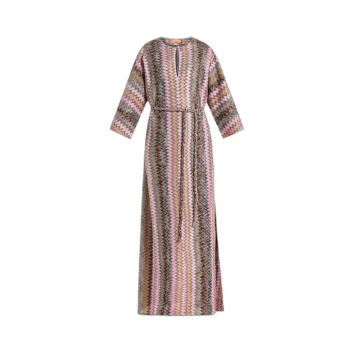 Zig-Zag Pattern Maxi Dress