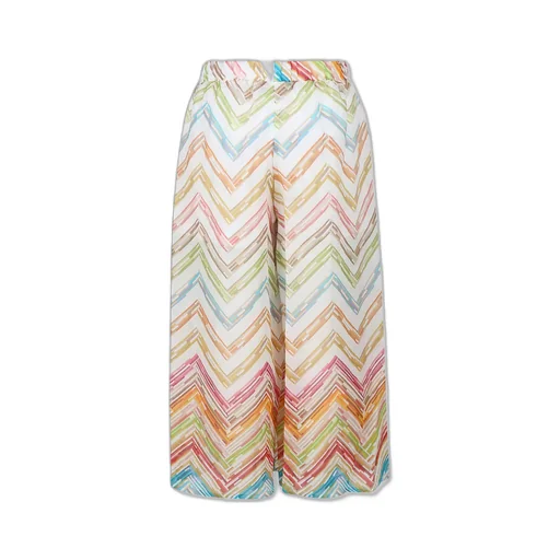 Zigzag-Print Layered Trousers