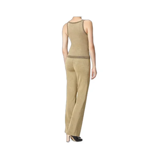 Lurex-Knit Trousers