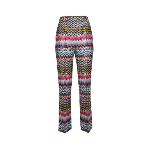 Zigzag Printed Pleated Trousers