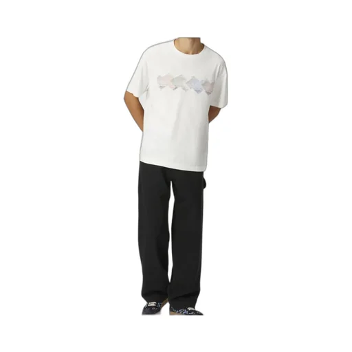 Gradient Zig Zag Insert Crewneck T-Shirt