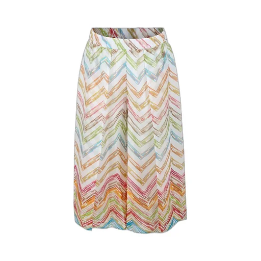 Zigzag-Print Layered Trousers