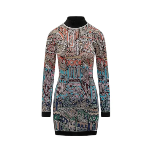 Jacquard Knitted Jumper Dress