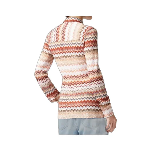 Zigzag-Pattern Lamé Shirt