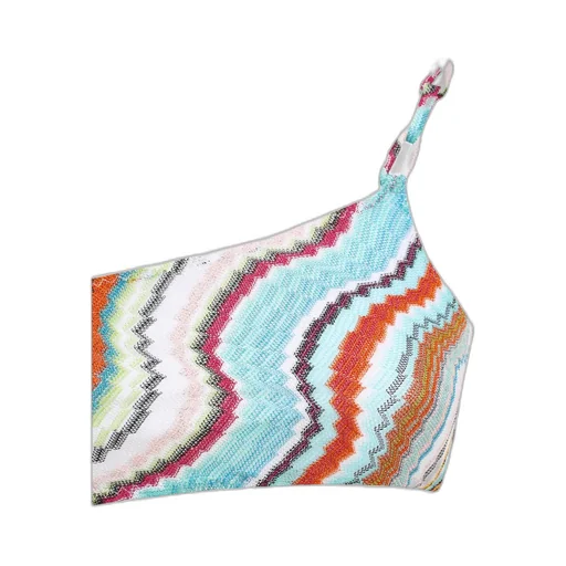 Zigzag Woven Cut-Out Detailed Swimsuit