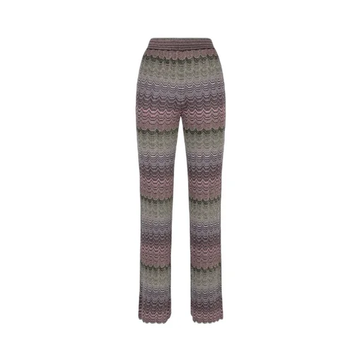 Glare-Patterned Straight Trousers
