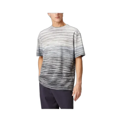 Short Sleeved Striped Crewneck T-Shirt