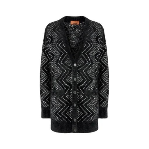 Oversized Zig Zag Cardigan