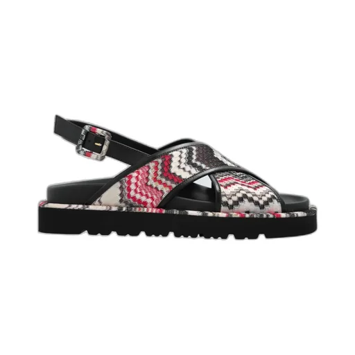 Zigzag Slingback Sandals